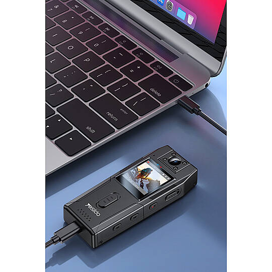 1.3inch Ekranlı 180 Derece Dönebilen 1080P Vücut Kamerası - Siyah - 4