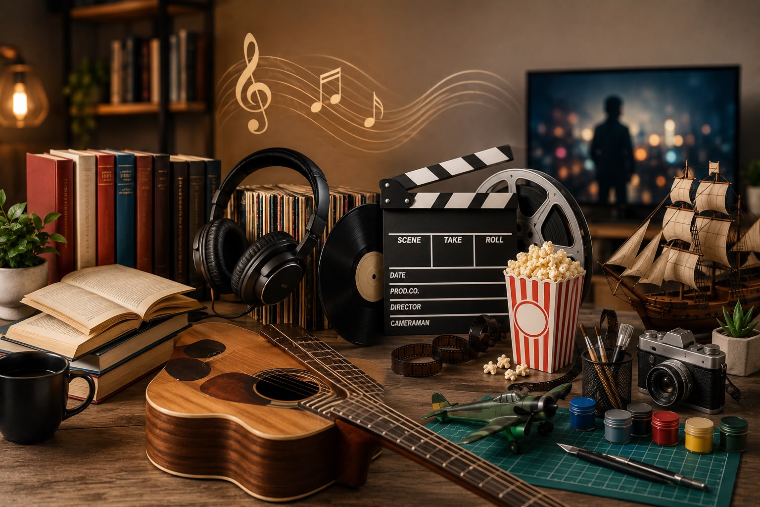 Kitap, Müzik, Film, Hobi