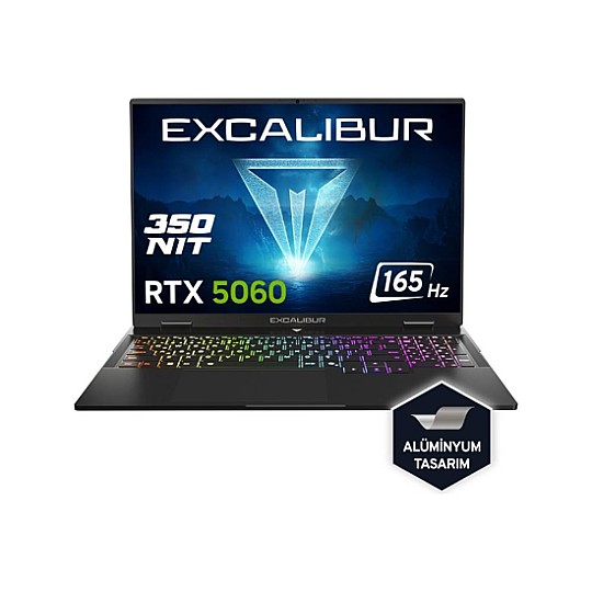 Casper Excalibur G915 Intel Core i7 13620H 32GB 1TB SSD RTX5060 Freedos 16" 165Hz Taşınabilir Bilgisayar G915.1362-DF60X-C - 2