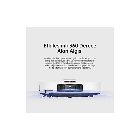 Dreame X40 Ultra Akıllı Robot Süpürge Beyaz - 4