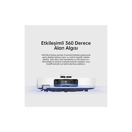 Dreame X40 Ultra Akıllı Robot Süpürge Beyaz - 4