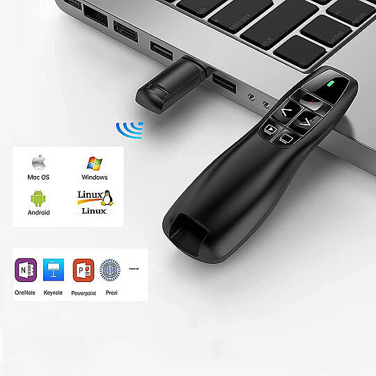K400 Wireless Presenter Kablosuz Uzaktan Kumandalı Lazer Sunum Kalemi - 3