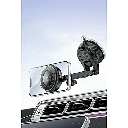 MagSafe Uyumlu 360 Dönebilen Vakumlu Araç Tutucu - Siyah - 2