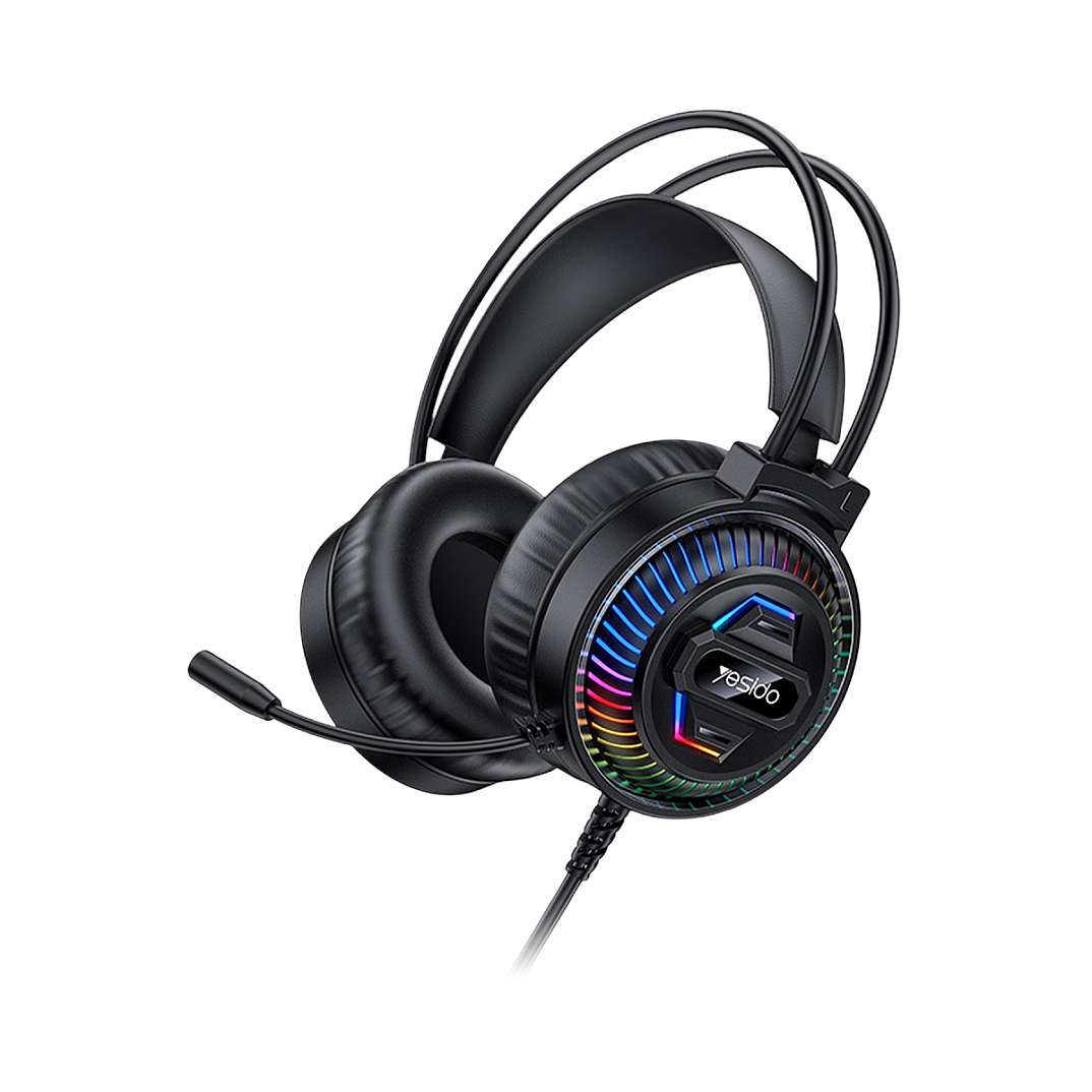 RGB Işıklı Mikrofonlu Kablolu Oyuncu Kulaklığı - Siyah - 6