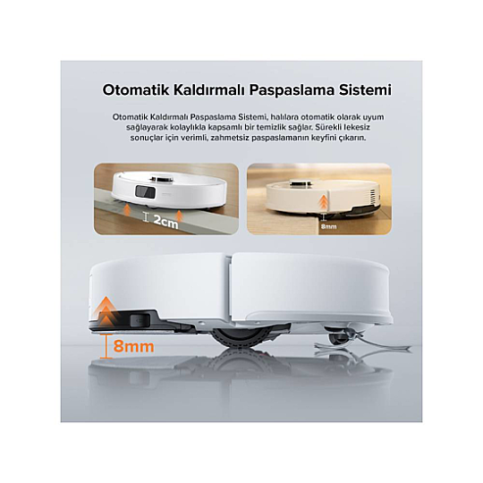 Roborock Q8 Max Pro Akıllı Robot Süpürge Beyaz - 4