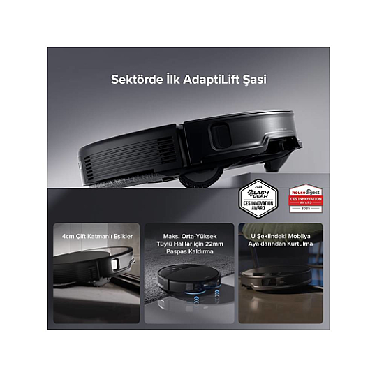 Roborock Saros 10R Akıllı Robot Süpürge Siyah - 4