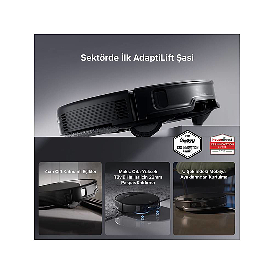 Roborock Saros 10R Akıllı Robot Süpürge Siyah - 4